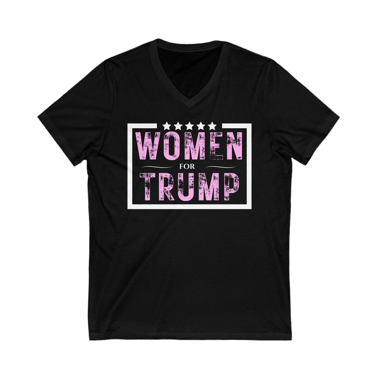 Women for Trump Short Sleeve V-Neck Tee