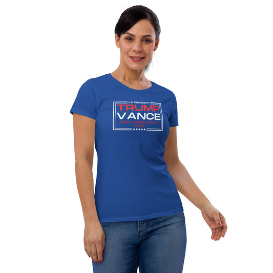 Trump/Vance Make America Great Again Women's short sleeve t-shirt (Blue)