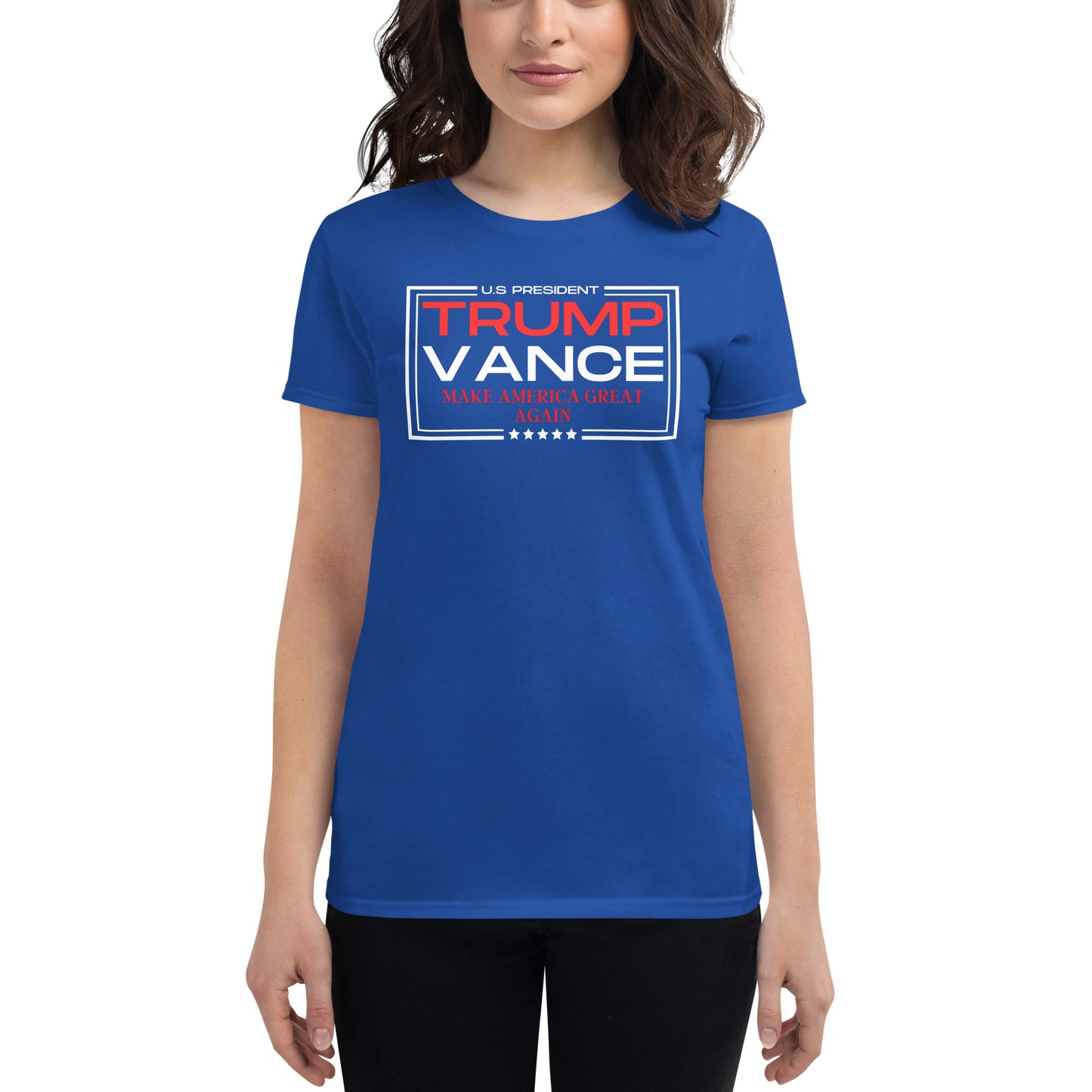 Trump/Vance Make America Great Again Women's short sleeve t-shirt (Blue)