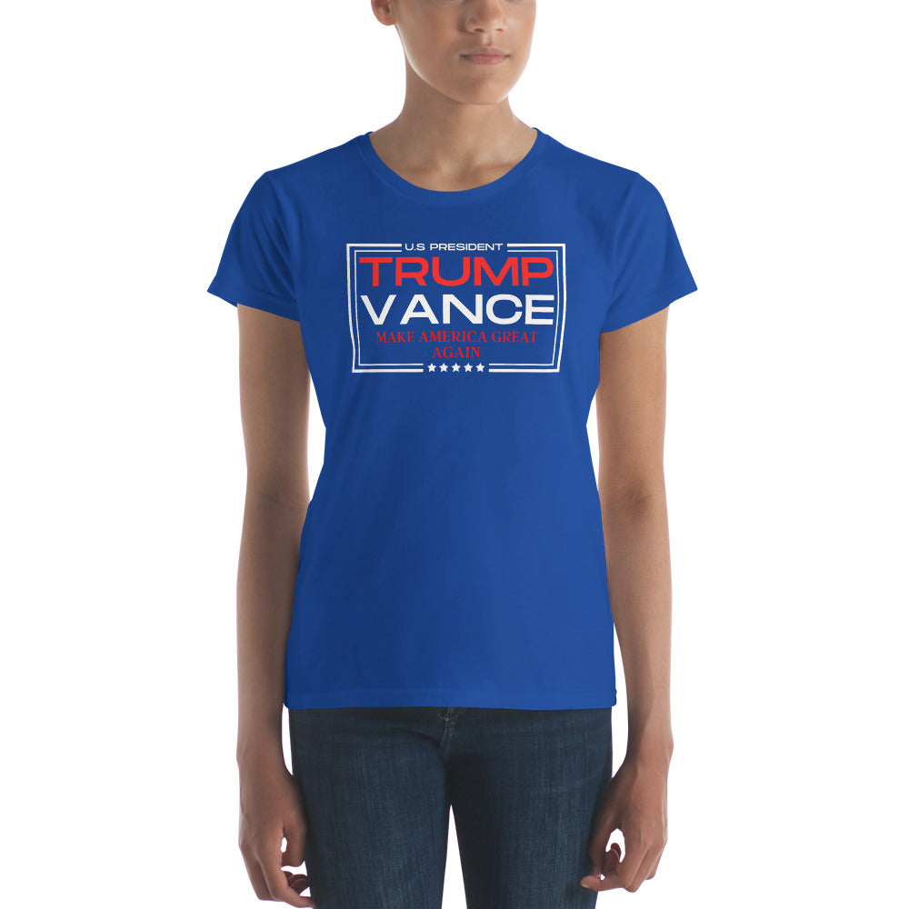 Trump/Vance Make America Great Again Women's short sleeve t-shirt (Blue)